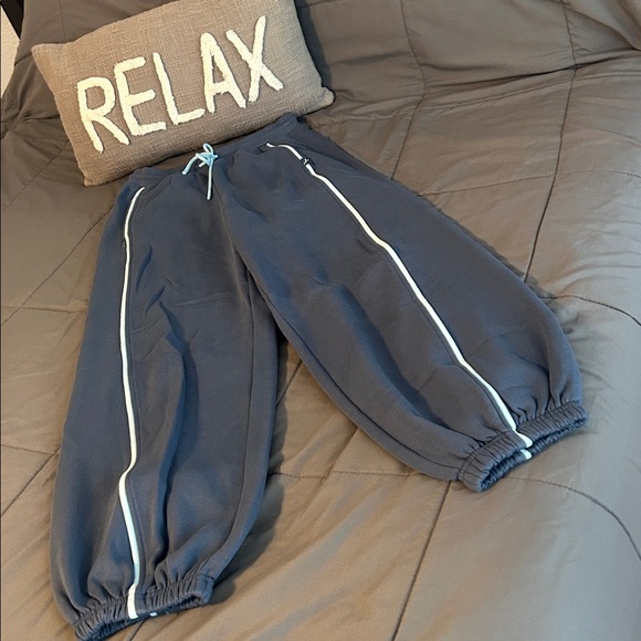 Women's Navy Dusk Blue Jogger Pants Barrel JoyLab XS NEW Fleece Sweatpant Lounge - Picture 6 of 8